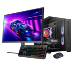 Gigatech Gaming Titan 3 gaming PC bundle with monitor, keyboard, and mouse